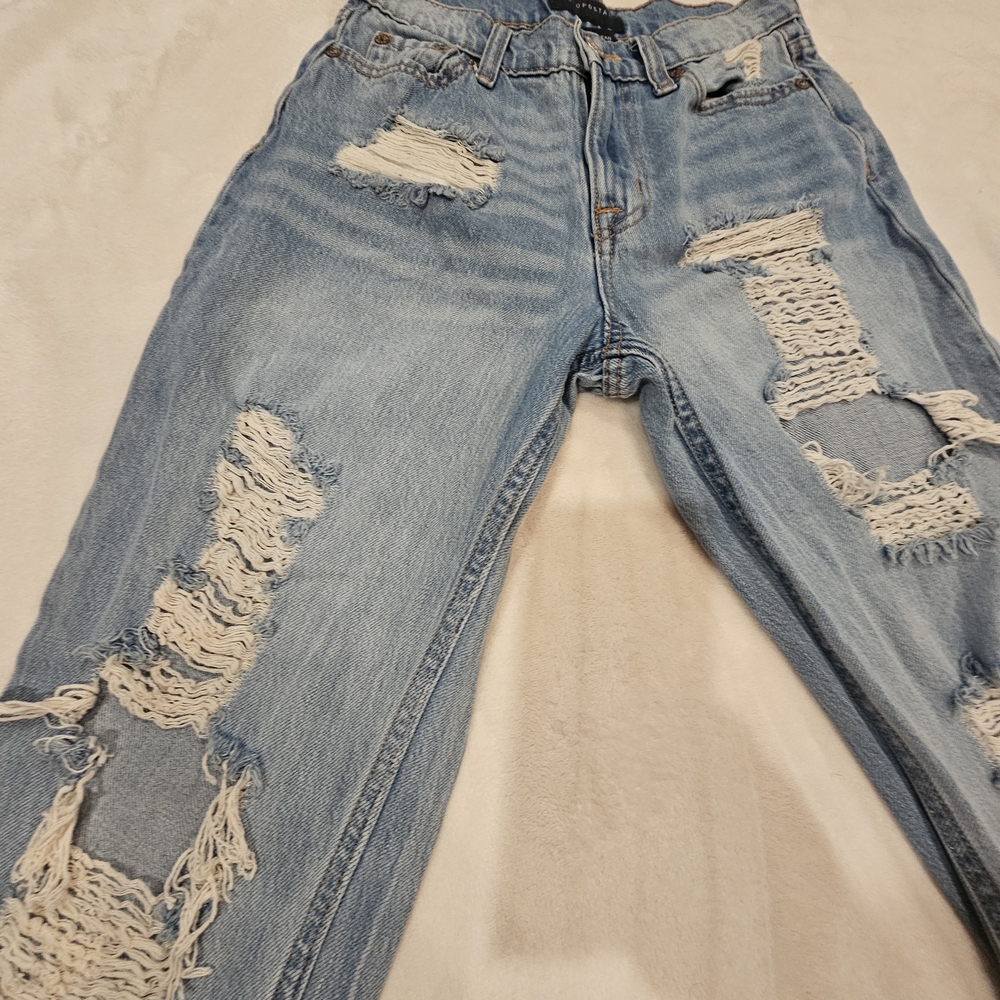 Aeropostale Ripped Light Blue Boyfriend Jeans - Picture 2 of 14